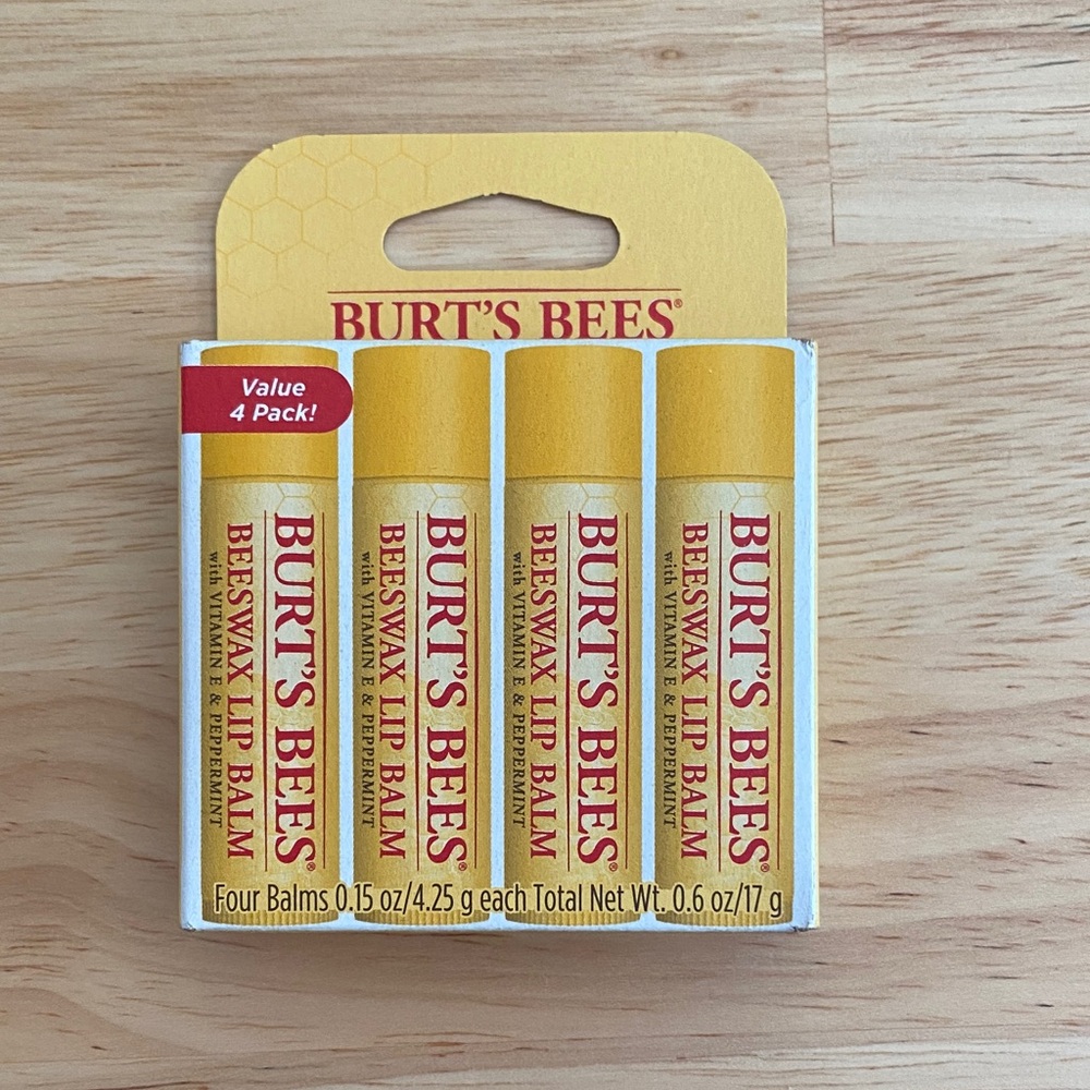 Burt's Bees Lip Balm - 4 pack